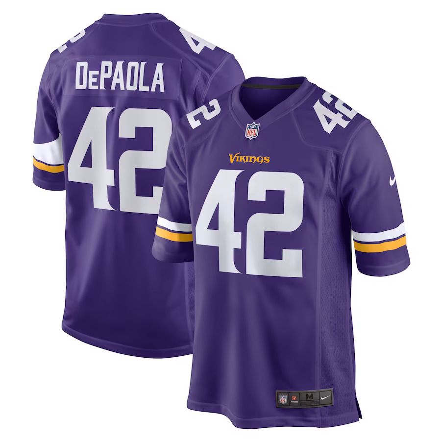 Men Minnesota Vikings #42 Andrew DePaola Nike Purple Game NFL Jersey->minnesota vikings->NFL Jersey